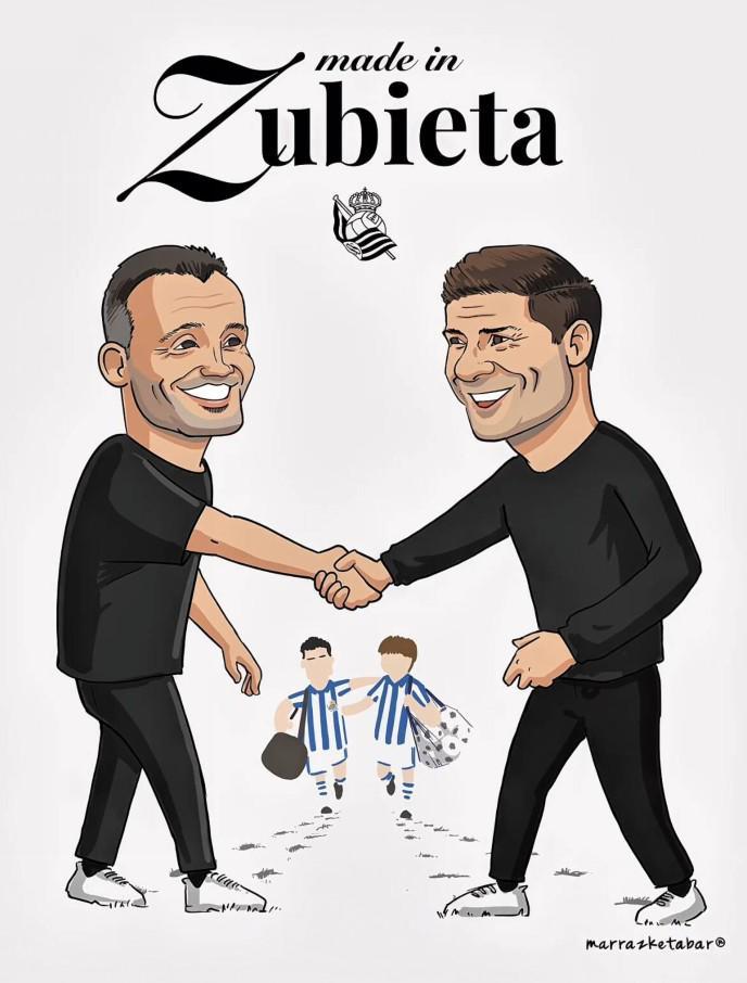 苏比埃塔制造，皇社发布海报欢迎皇马主帅阿隆索回归阿诺埃塔